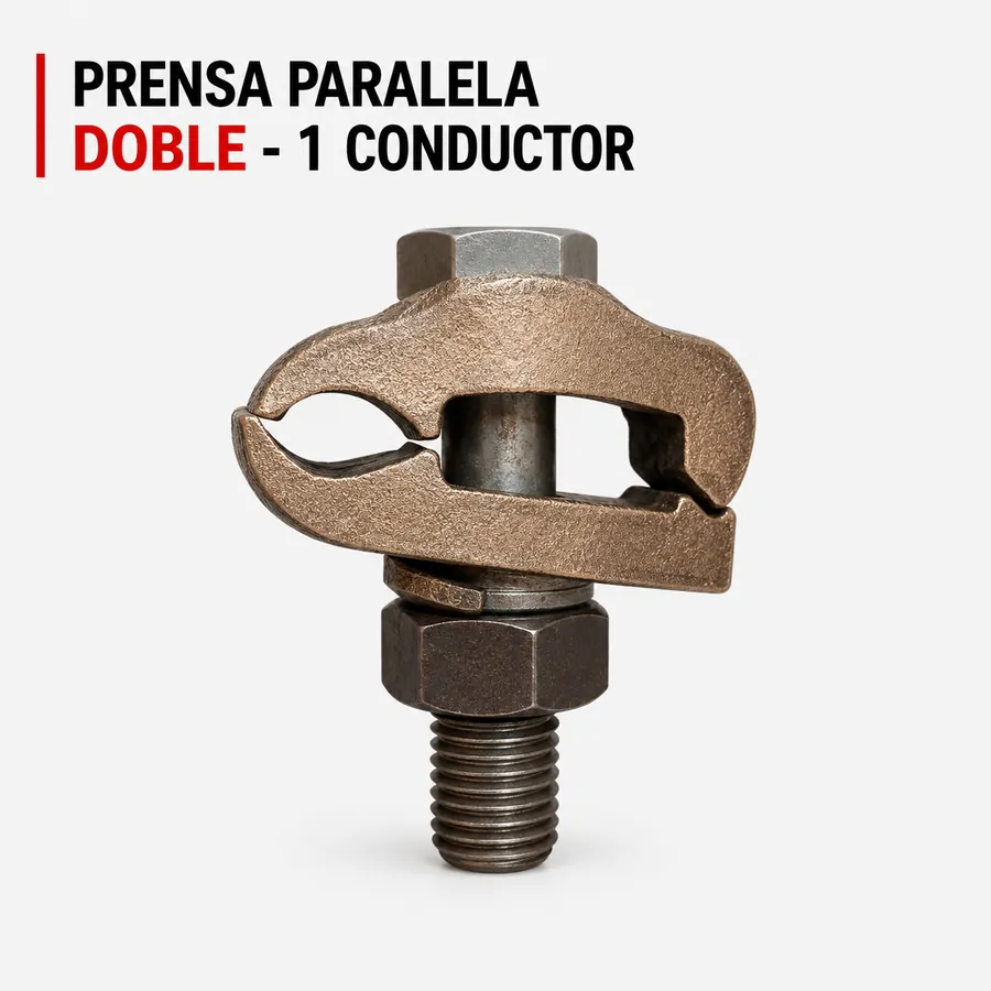 Prensa paralela doble de bronce, 1 conductor