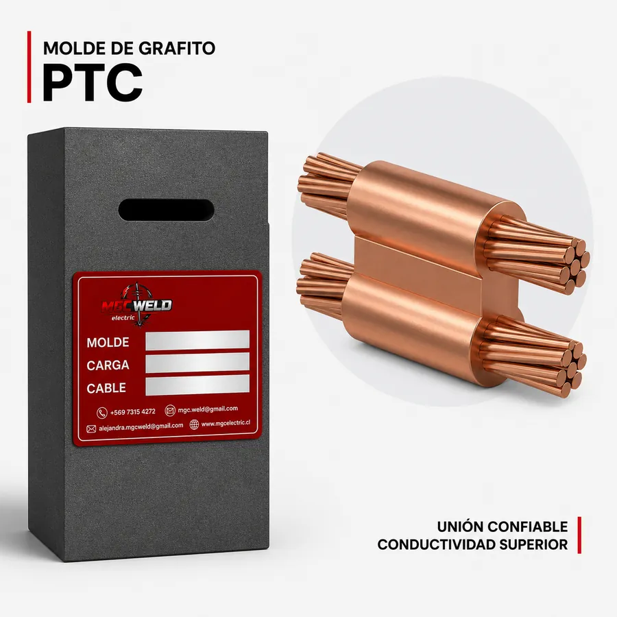 Cables en paralelo, posición horizontal PTC para puesta a tierra