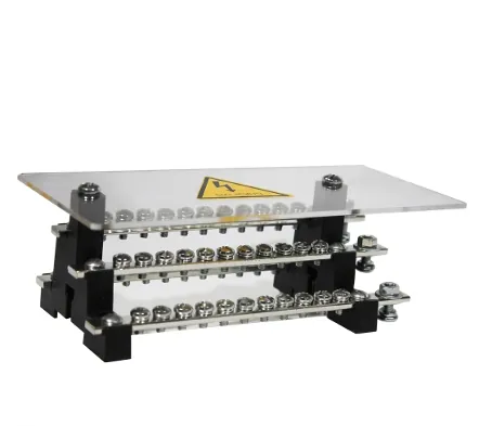 Repartidor tetrapolar 180 A — 11P+1 para puesta a tierra